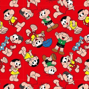 Monica&#39;s Gang Fabric, Turma da Monica, 100% Cotton, Sold by the Half Metre
