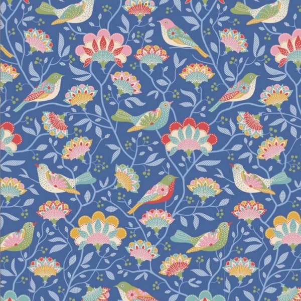 Tilda Jubilee Collection, Bird Tree Blue, 100554, vendu au demi-mètre