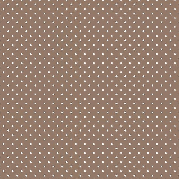 Light Brown Small Polka Dot Fabric, 100% Cotton by the Half Metre