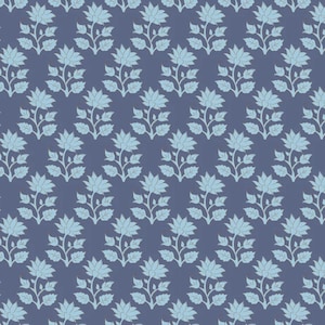 Tilda Sanctuary Fabric Collection, Mira Blue, 110109,  Sold by the Half Metre