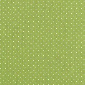 Lime Green Small Polka Dot Fabric, 100% Cotton by the Half Metre