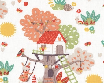 Treehouse Fabric, Children Fabric, 100% Cotton, Sold by the Half Metre