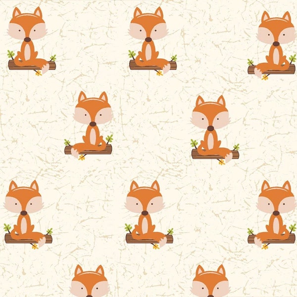 Tela Fox Woodland Forest, 100% algodón, vendida por medio metro