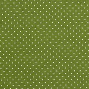 Green Small Polka Dot Fabric, 100% Cotton by the Half Metre