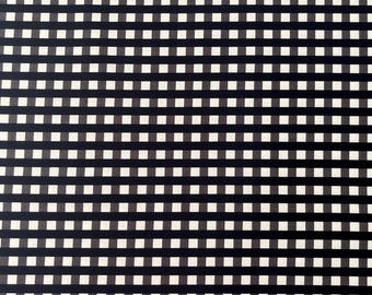 Black and White Gingham Fabric, Farmhouse Christmas by Riley Blake, 100% Quilting Cotton, Sold by the Half Metre