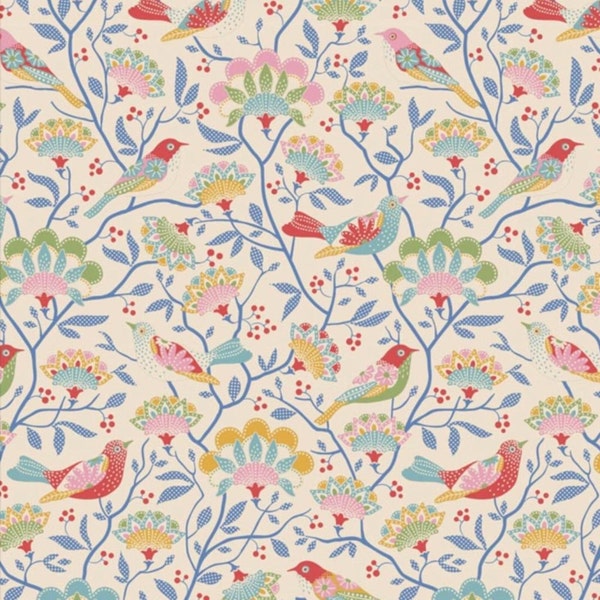 Tilda Jubilee Collection, Bird Tree Cream, 100557, Sold by the Half Metre