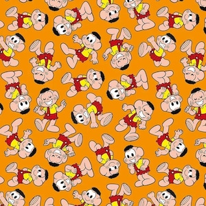Turma da Monica Fabric, Smudge, Cascão, Monica and Friends, 100% Cotton, Sold by the Half Metre
