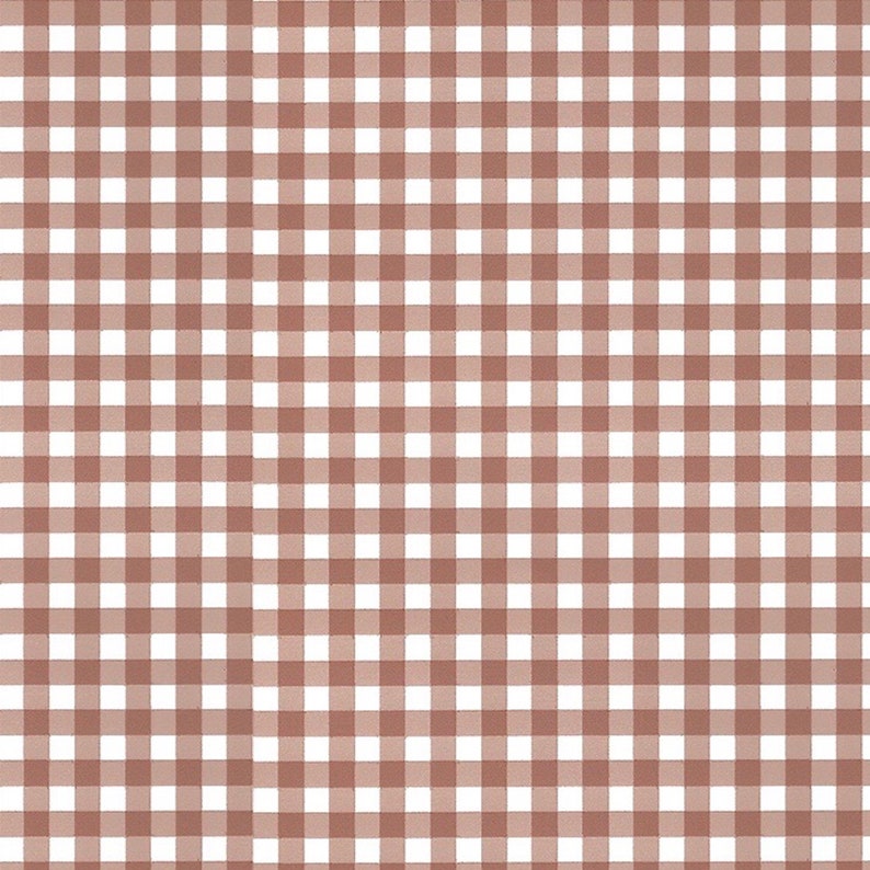 Gingham Check Fabric Autumn Colours 00% Cotton Fabric by - Etsy