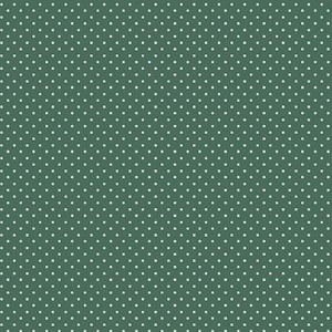 Dark Green Small Polka Dot Fabric, 100% Cotton by the Half Metre