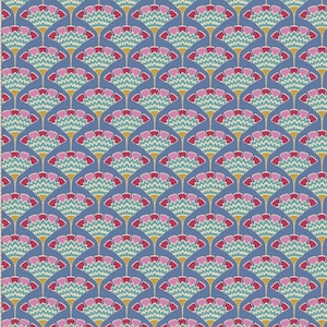 Tilda Fabric, Pie in the Sky Collection, Tasselflower Blue, 100488, Sold by the Half Metre