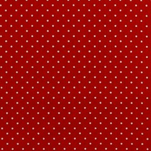 Red Polka Dot Fabric, 100% Cotton by the Half Metre