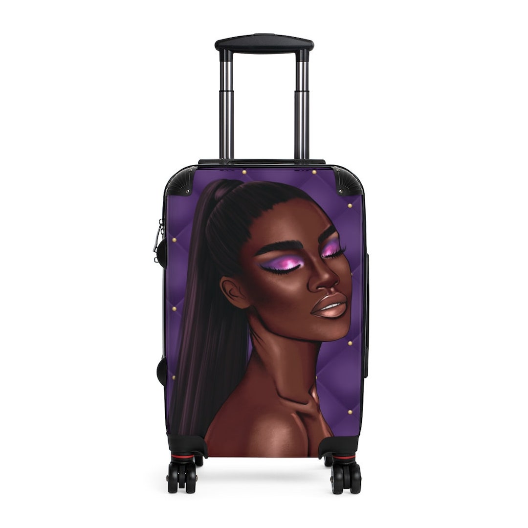 Black Woman Luggage Black Girl Travel Luggage Suitcase for Etsy