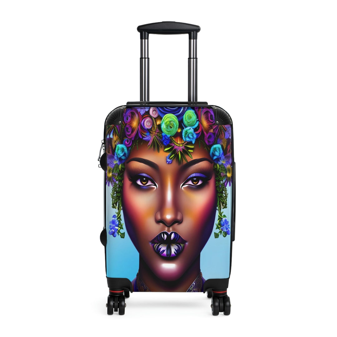 Black Woman Luggage Black Girl Travel Luggage Suitcase for Etsy
