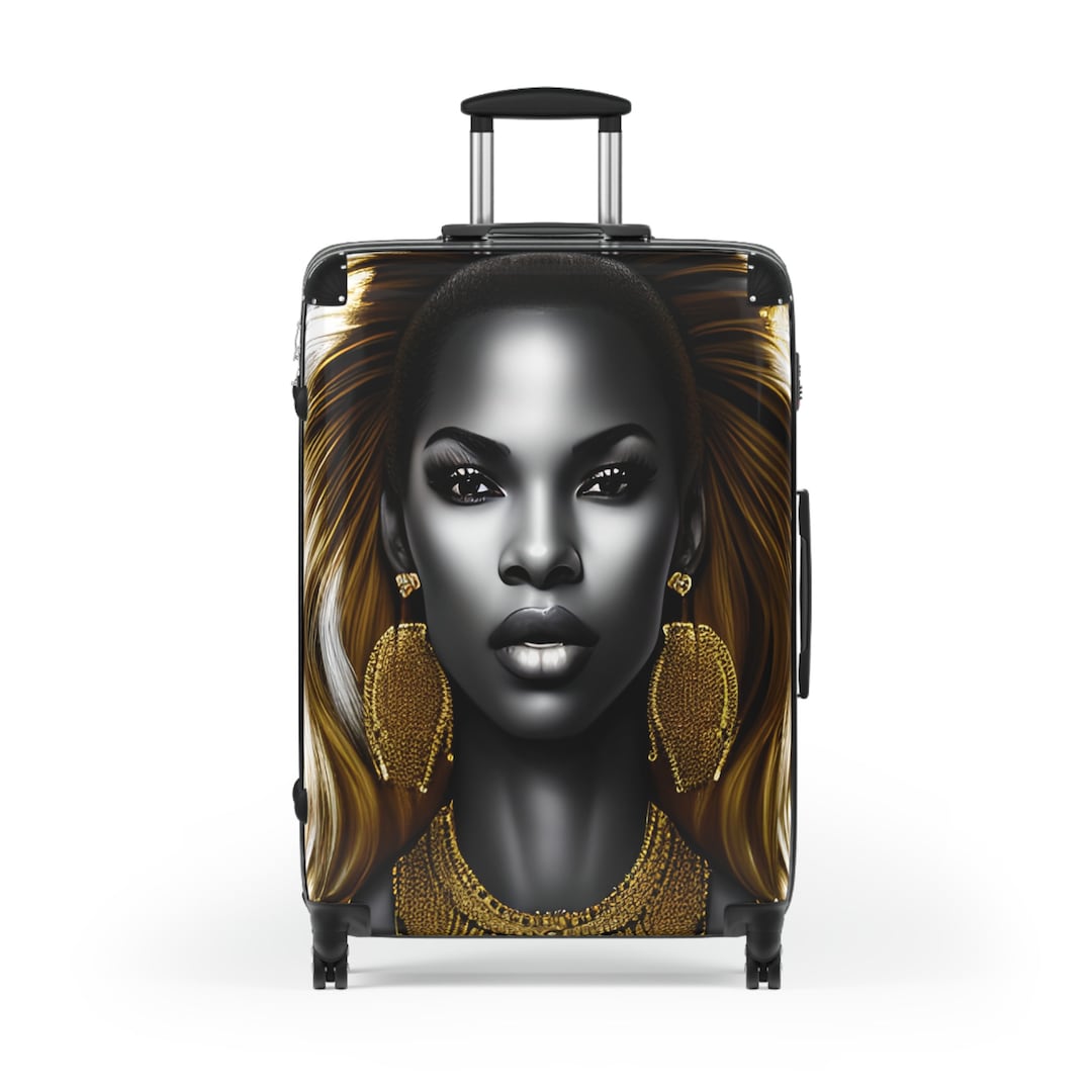 Black Woman Luggage Black Girl Travel Luggage Suitcase for Etsy