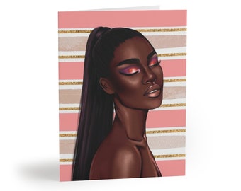 Melanin Greeting Cards, African American Cards, Black Girl Black Woman Cards, Black Greeting Cards, Happy Birthday ,Any Occasion Card