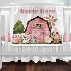 Personalize baby blanket, Baby girl farm house blanket, personalized baby blanket, baby name blanket, soft baby name blanket, name blanket