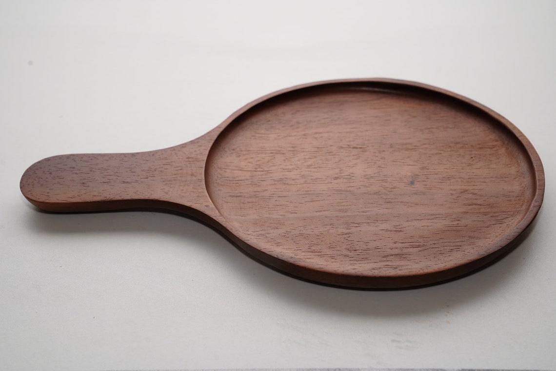 Beige Wooden Board Pizza Serving Tray Plate Dinner Dish with Etsy