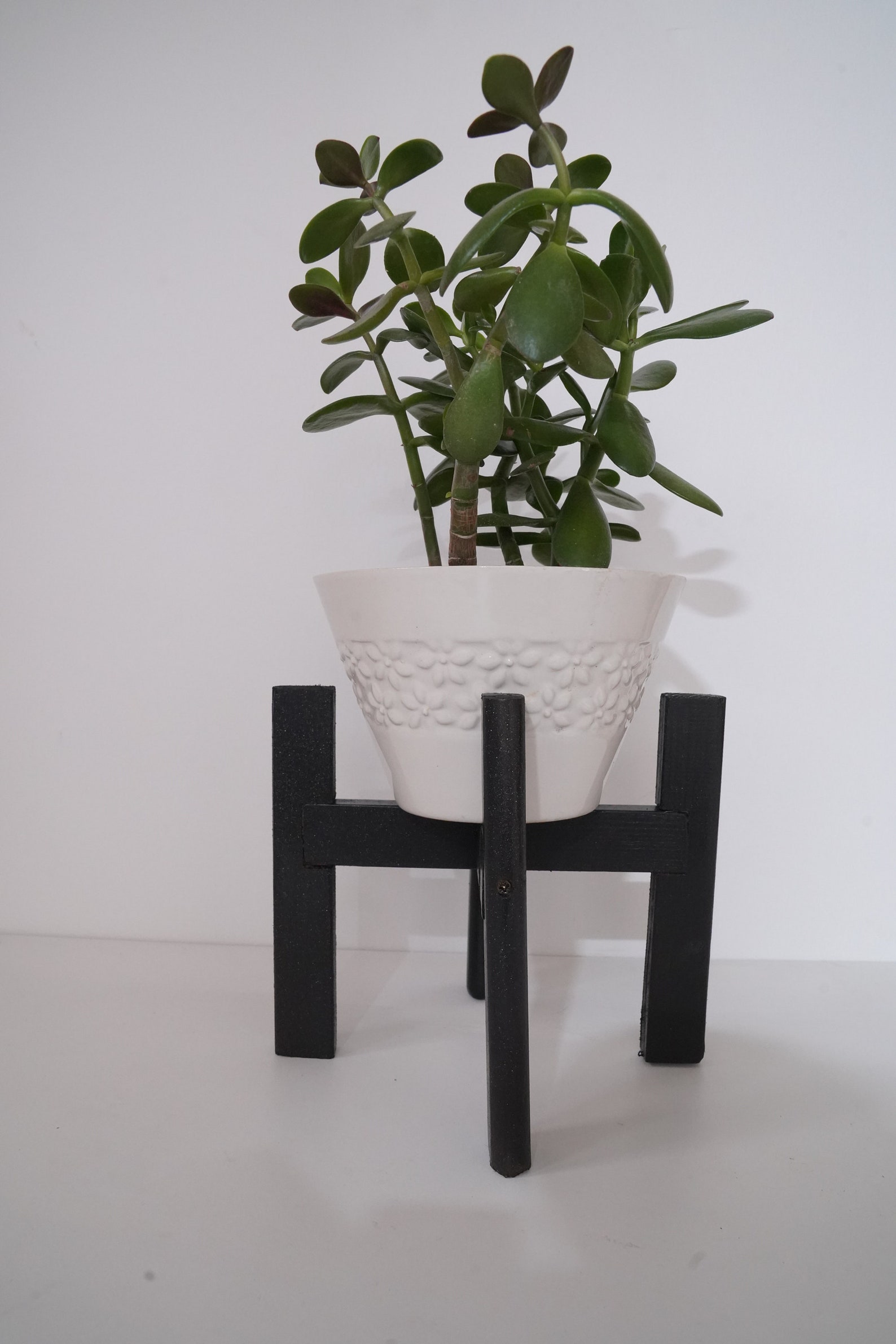 Plant stand handmade wood 100 size wide 17cm high 20cm