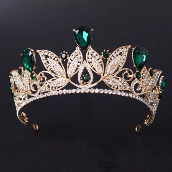 Green Leaf Crown Etsy