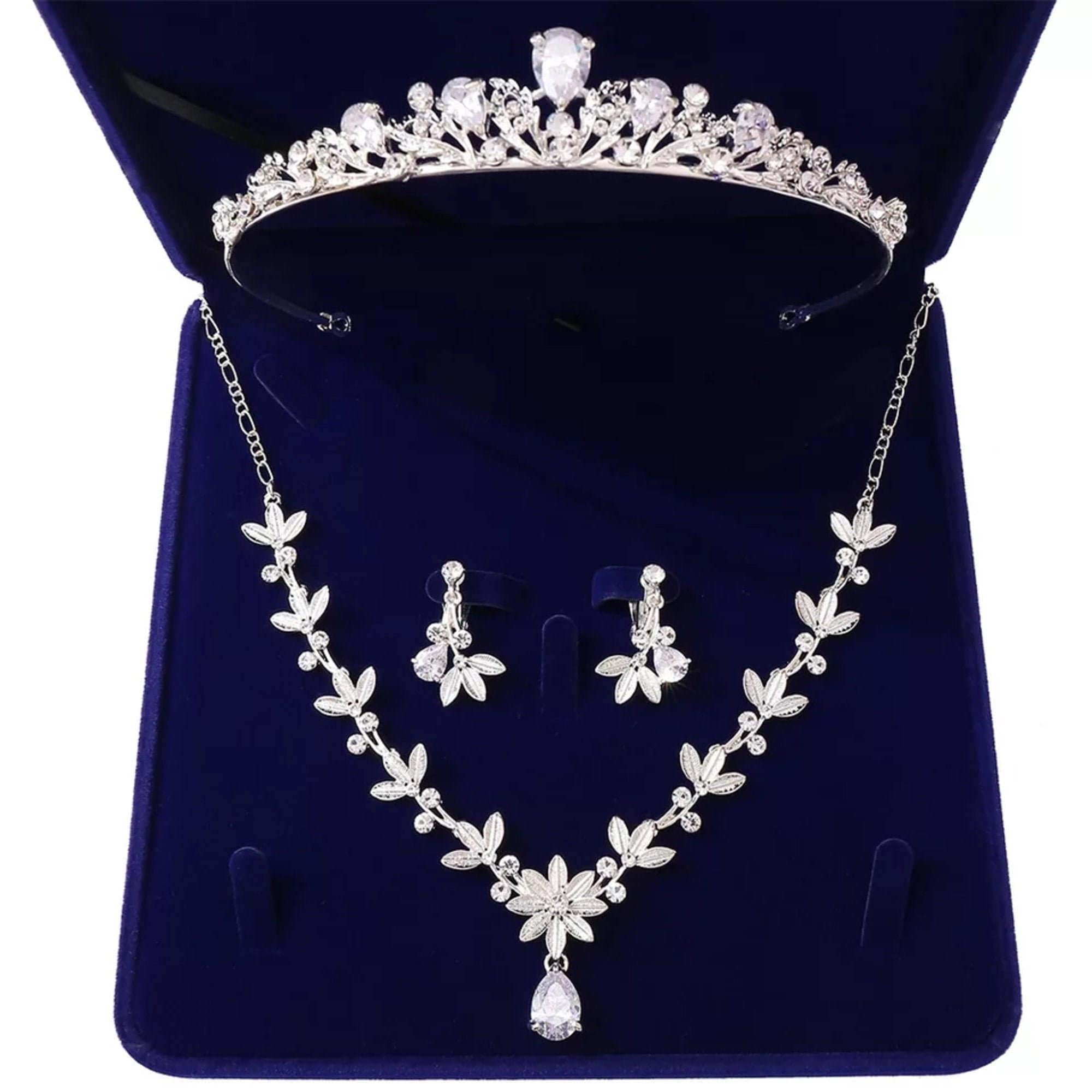 Beautiful Bridal Unique Wedding Jewelry Set Tiara Set With Etsy