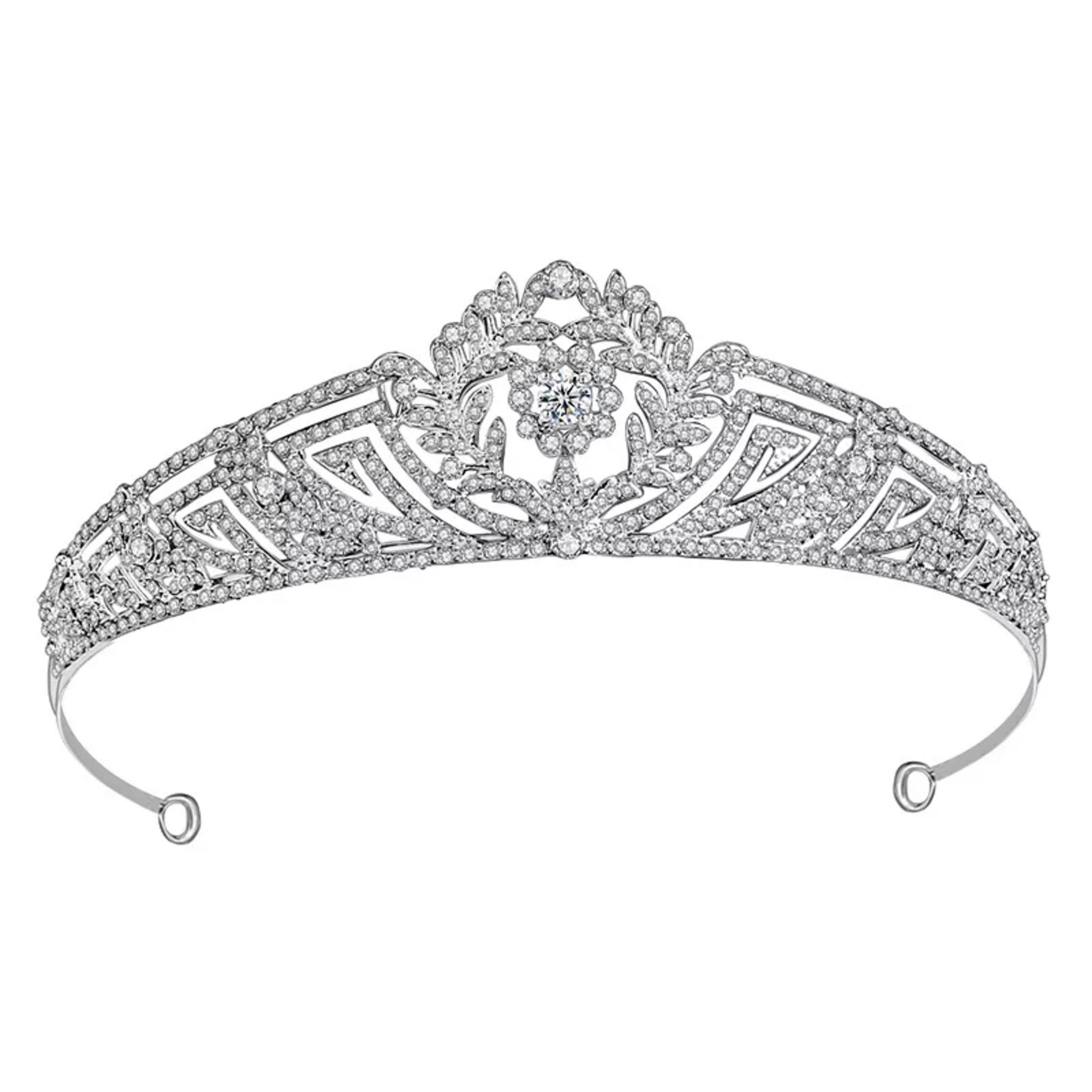Silver Bridal Leaf Crystal Tiara Perfect Bridal Wedding | Etsy