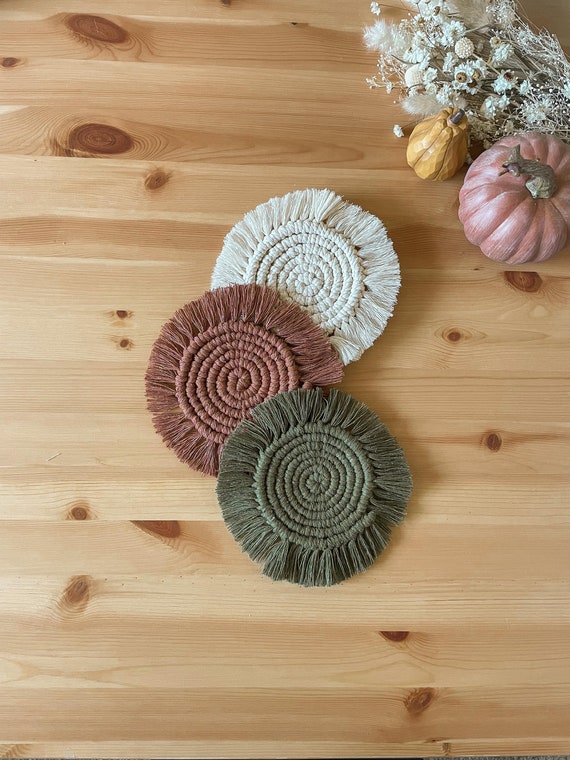Handmade Macramé Coasters – Found :: Handmade Gifts