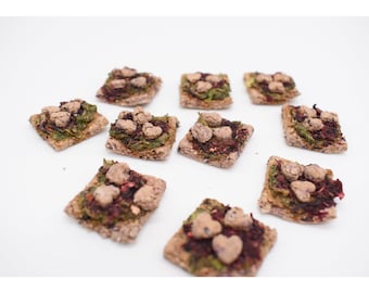 Crunchy cookies for rabbits and guinea pigs. Small pet treats - all natural.