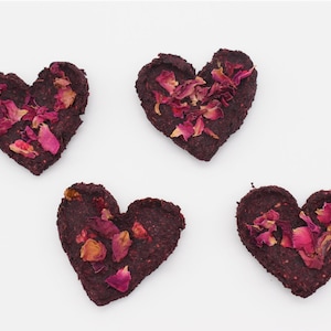 Hibiscus Heart Treats: Natural Rabbit & Guinea Pig Food