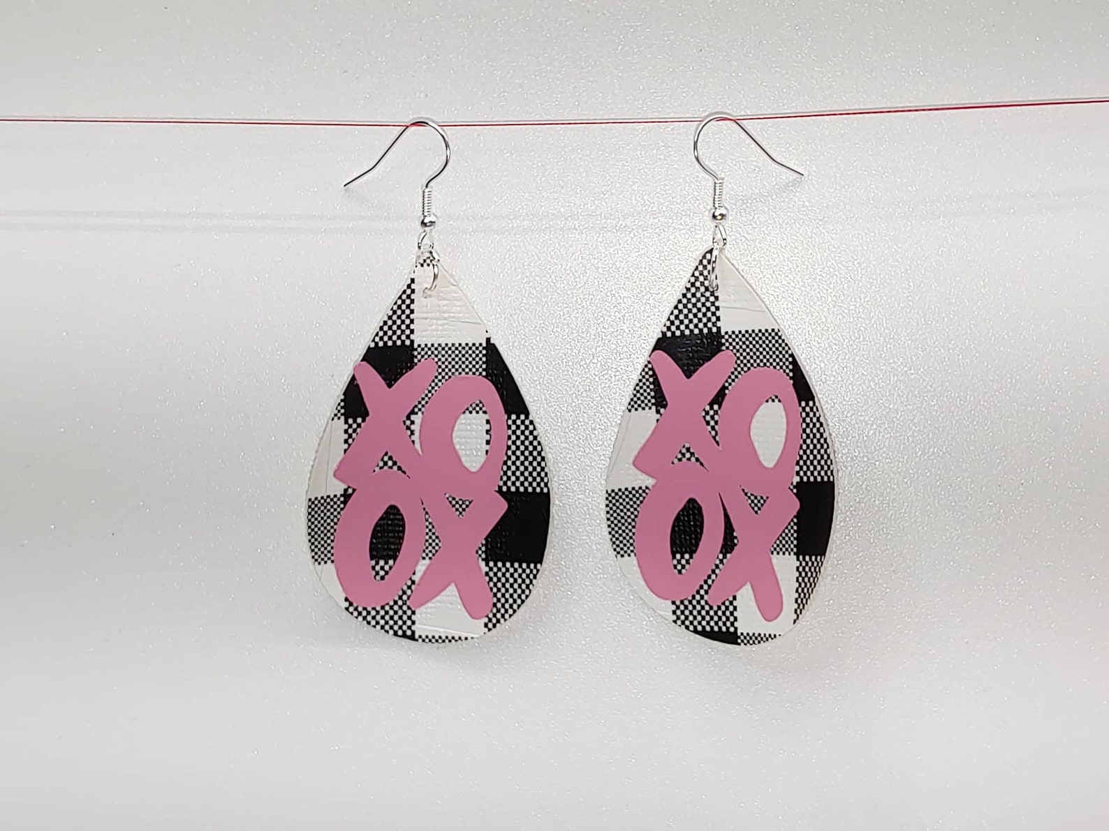 Faux Leather Valentine's Day Earrings | Etsy
