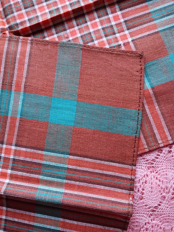 Vintage Buttersc Gentlemen's POCKET SQUARES (2) French Woven Men's/Ladies Handkerchiefs Bridegroom Hankie View 3