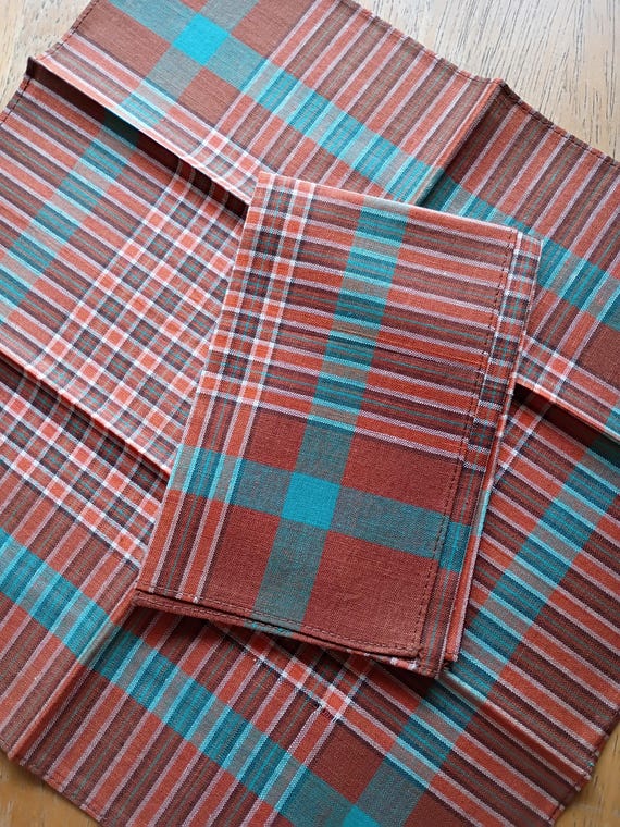 Vintage Buttersc Gentlemen's POCKET SQUARES (2) French Woven Men's/Ladies Handkerchiefs Bridegroom Hankie View 6