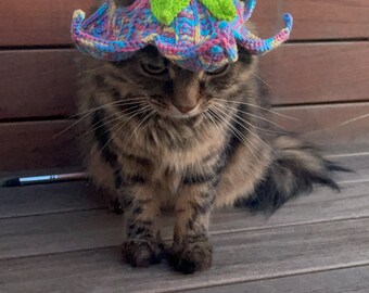 Flower cat hat