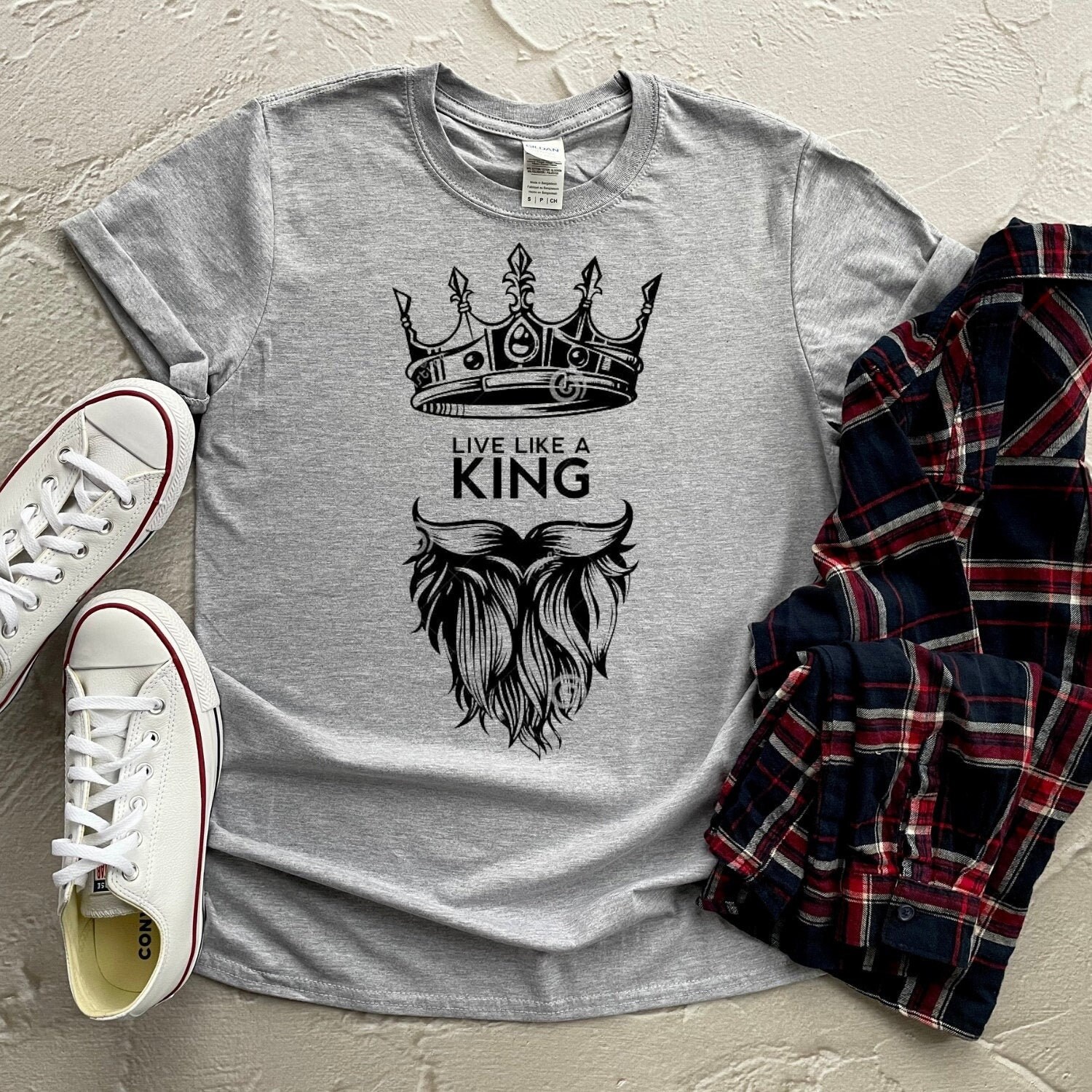 Live like a King T shirt men Kids King shirt big beard Kings Etsy