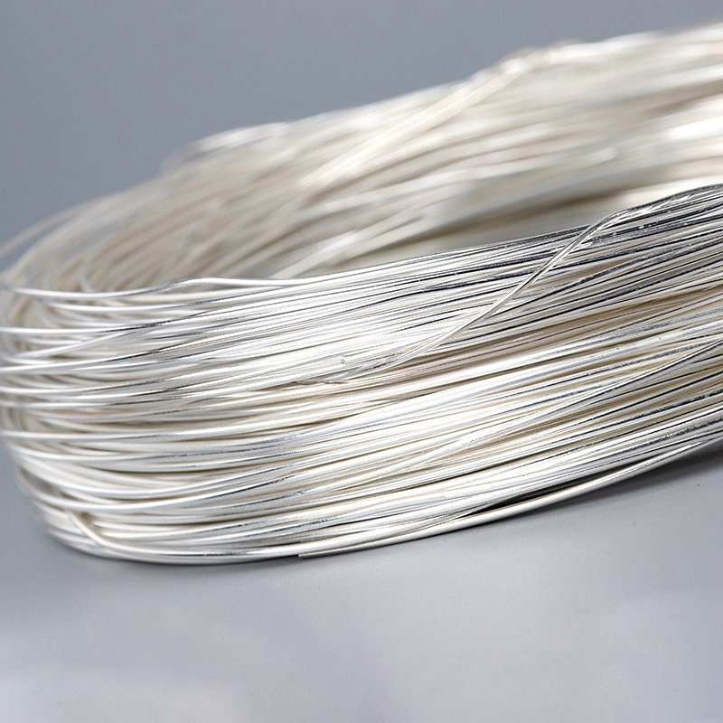 S999 sterling silver silver thread diy silver thread inlaid Etsy