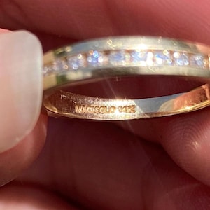 Vintage 14k Diamond Band image 4