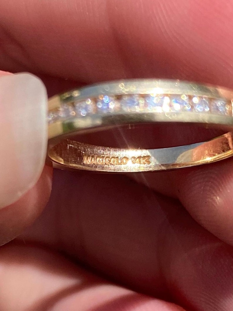 Vintage 14k Diamond Band image 4