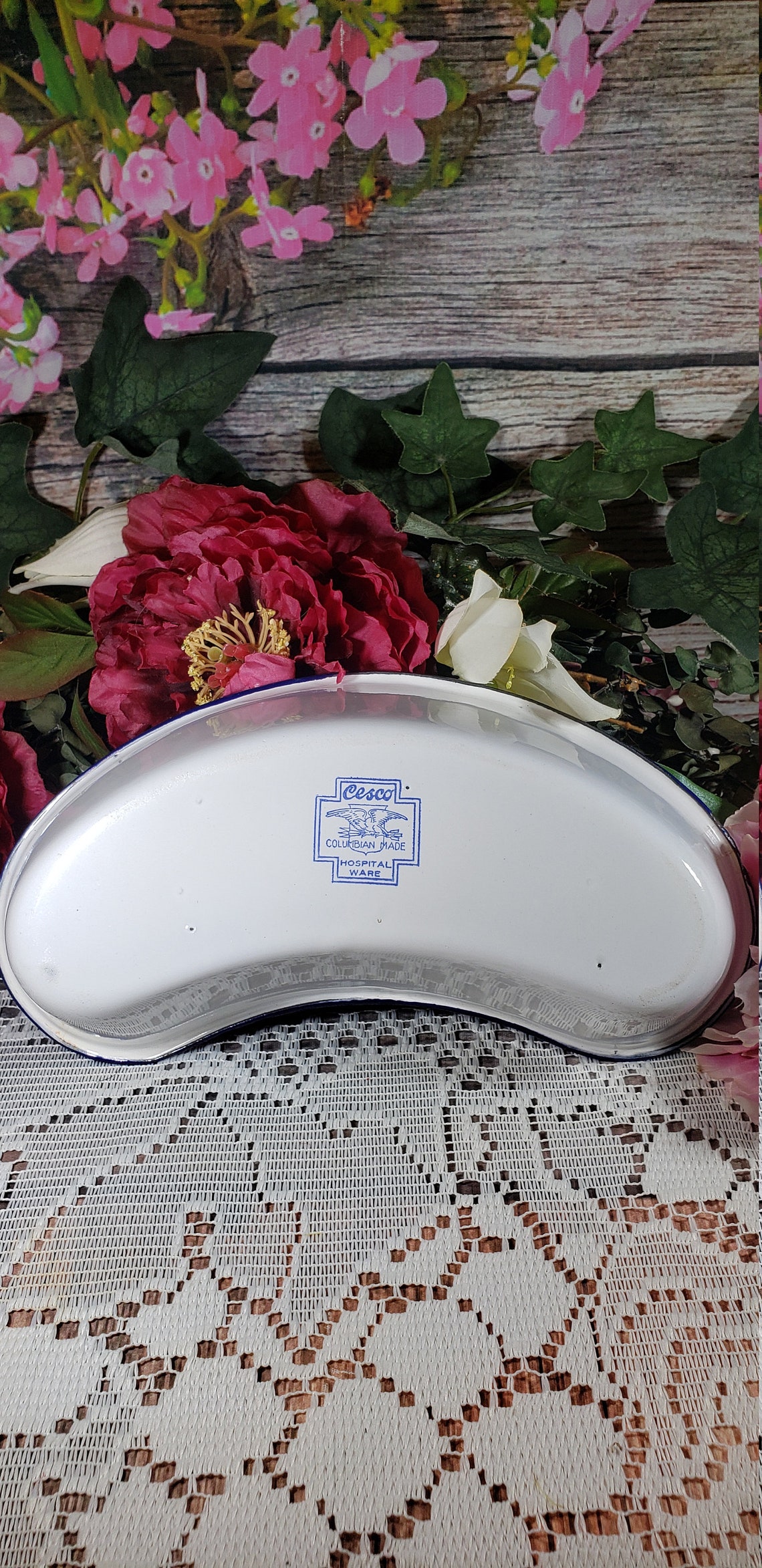 Vintage Cesco Enamel Kidney Shaped Tray / Dish Hospital Ware Etsy