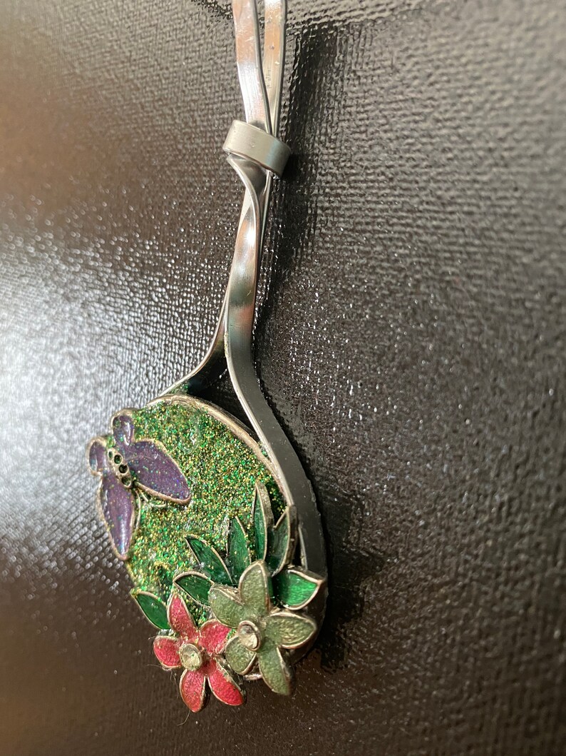 Whimsical one of a kind pendant , choker is for display only image 3