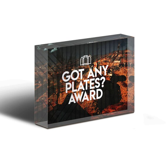 Call Of Duty Warzone Got Any Plates Award Glass Display Etsy