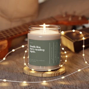 Smells Like She's Reading Again | Book Scented Candle | Library Candle | Witch Aesthetic | Bookish Gifts | Bookworm Gifts | Literary Candle