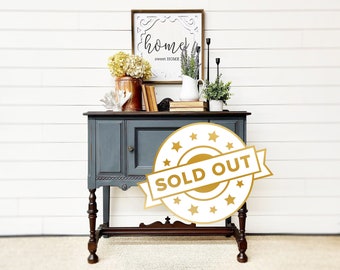 SOLD OUT | Antique Server/Sideboard | Farmhouse Buffet | Vintage Solid Wood Accent Furniture | TV Stand | Liquor Cabinet | French Country