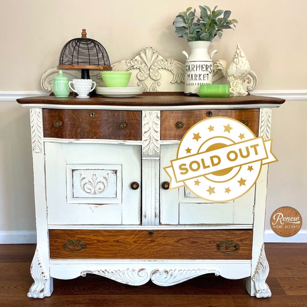 Antique Sideboard Etsy