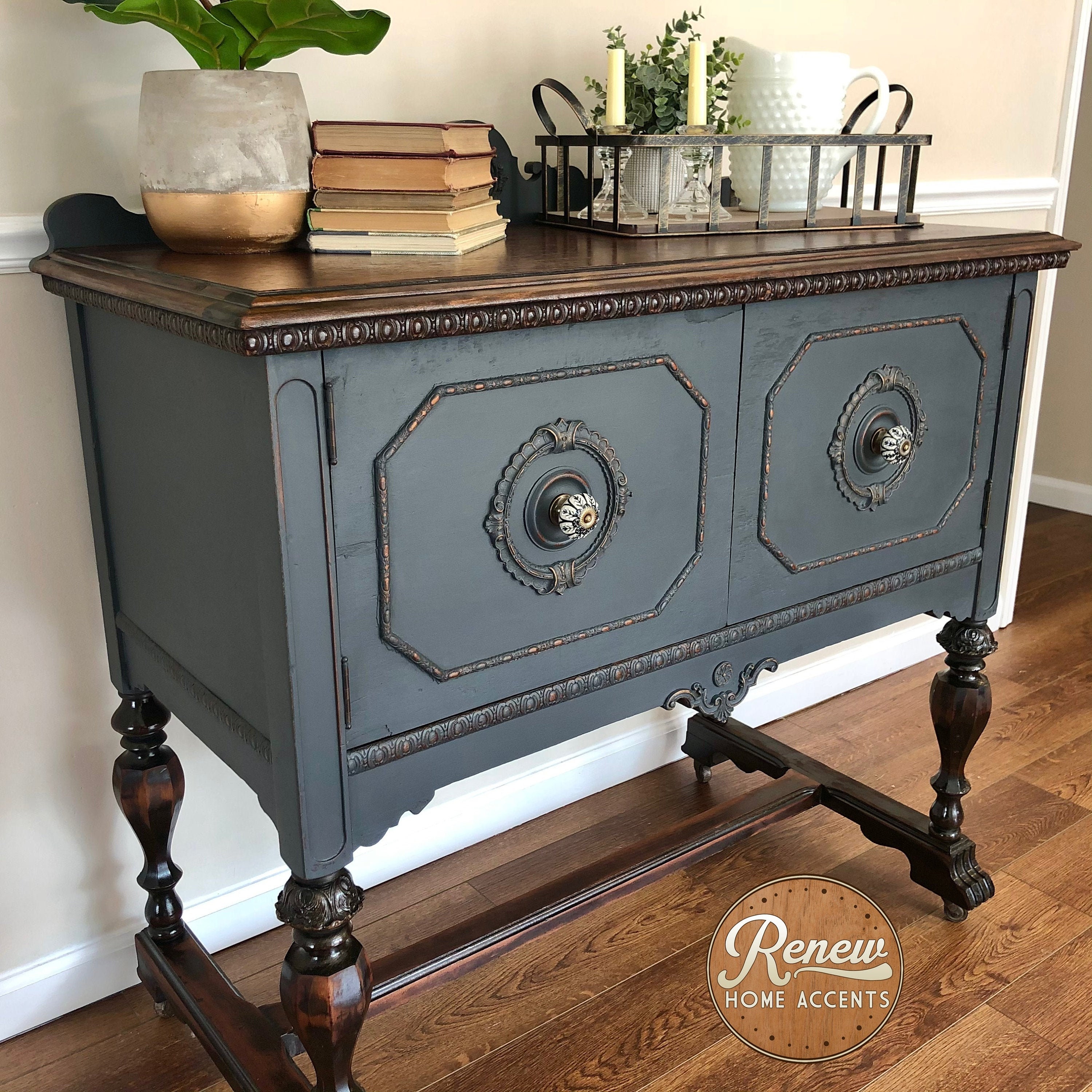 AGOTADO / Servidor antiguo / Muebles jacobeos vintage / | Etsy