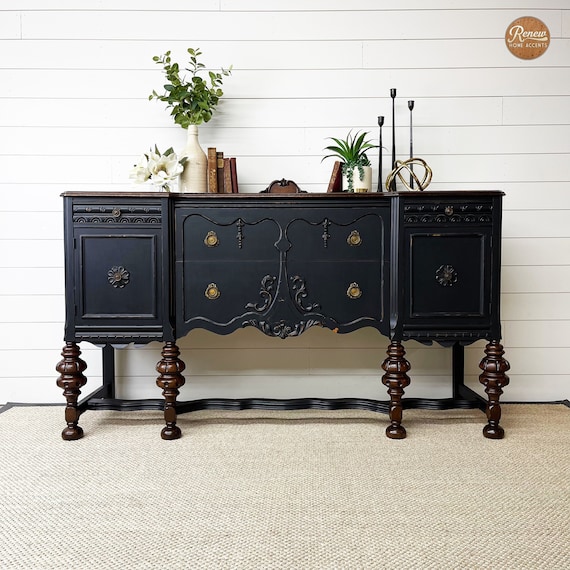 Antique buffet 2024 as tv stand