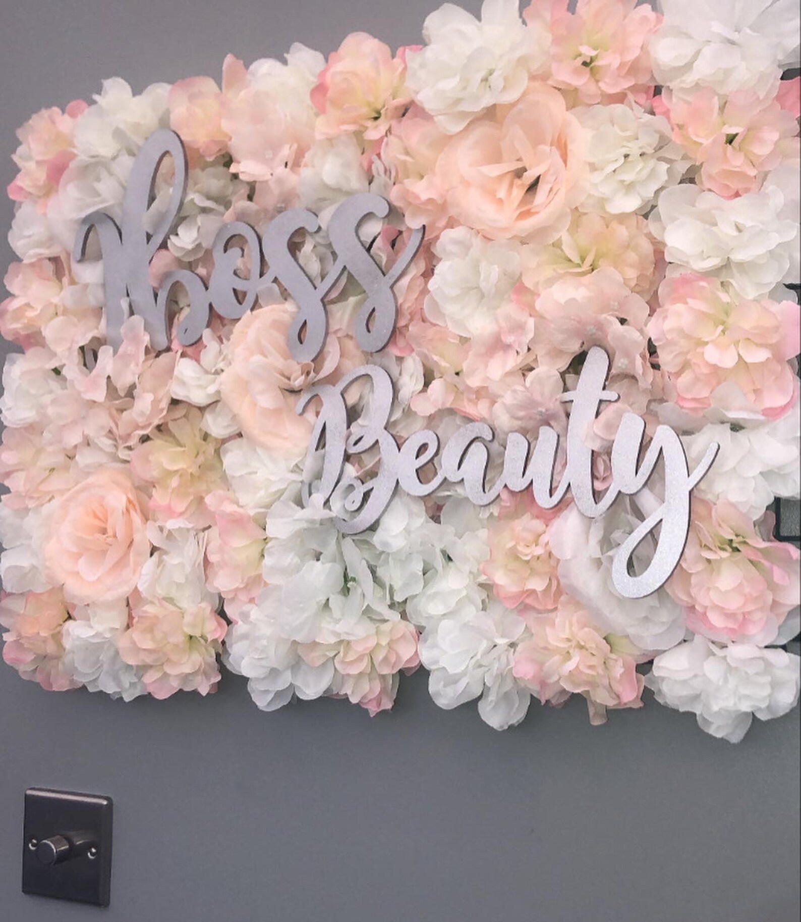 Personalised flower wall flower wall panel nursery decor Etsy