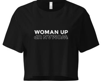 Women Up Crop Top | Black