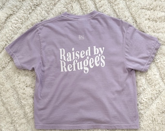 Raised By Refugees Crop Top | Feminist Graphic Tee
