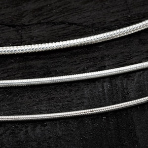 Ø 1,6mm Snake Style Necklace, 925 Sterling Silver, Unisex, High Quality, Men, Women, Chain