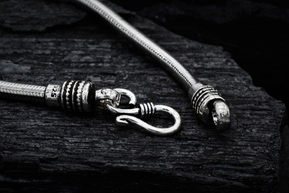 Ø 2 Mm Snake-style Bracelet, Hook Clasp, 925 Sterling Silver, Handmade  Jewelry, Unisex, Gift Idea, Silver Jewelry Men, Women 