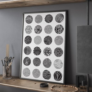 Coircal,Original Art Print,Wall Art,Hand Drawn,Irish Artist,Original Art Print,Black & White,Abstract,Unframed,Home,Office,Poster